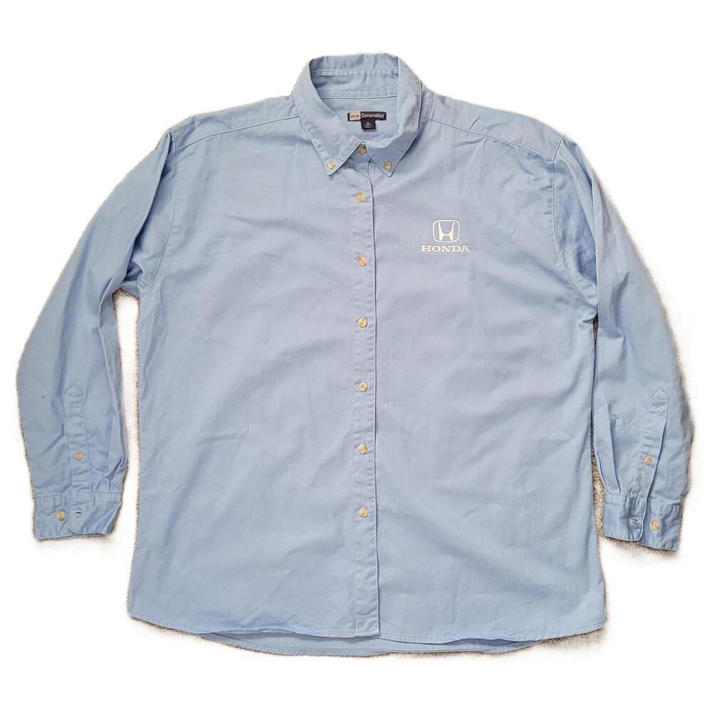 Honda Logo Women's XL Button Shirt Blue Generation Label